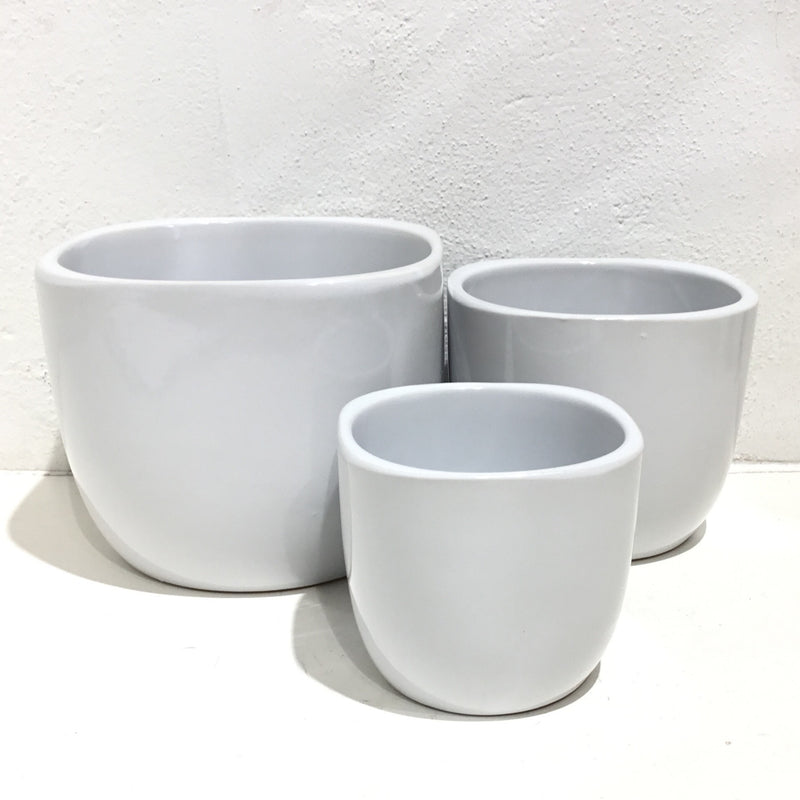 Monaco Ceramic Square Round Pot