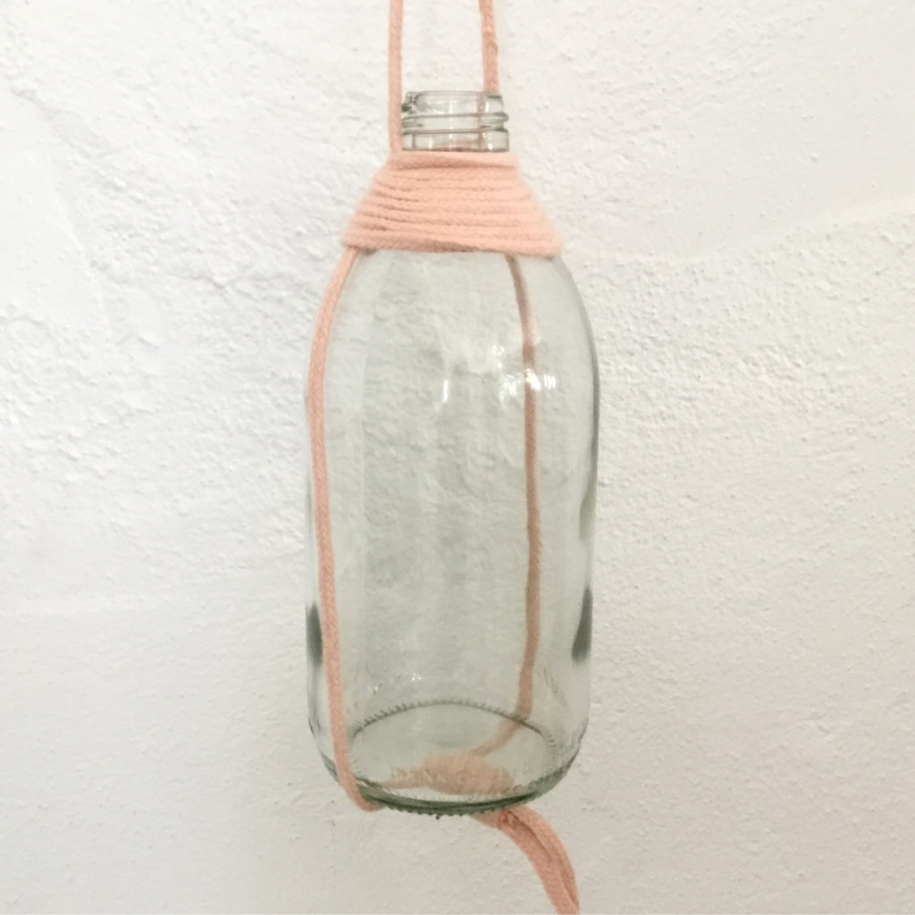 Elk & Horn - Macrame Propagation Bottle - PINK