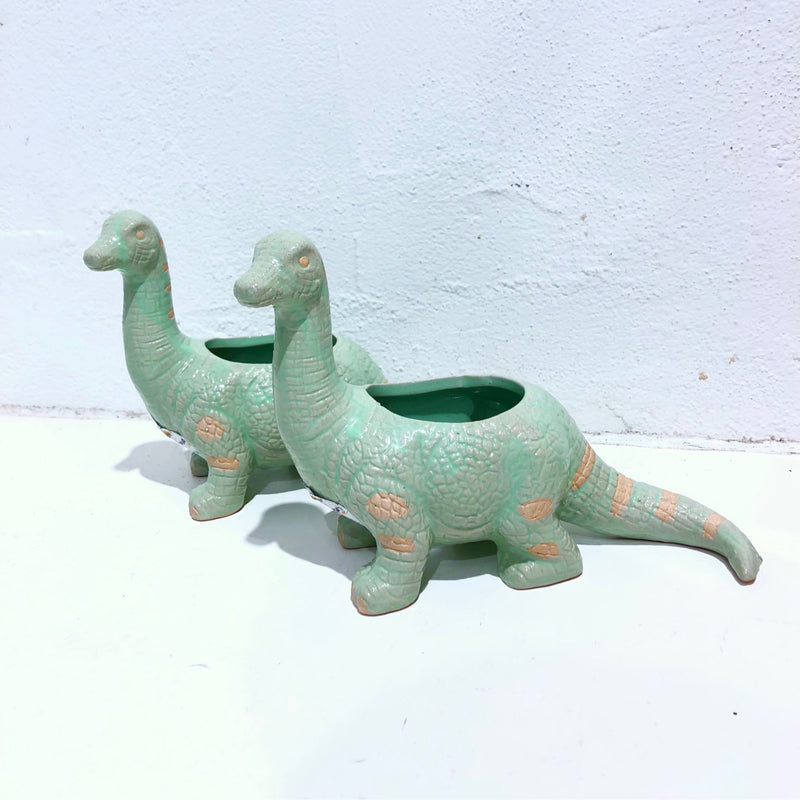 Dinosaur Planter Green