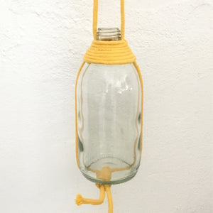 Elk & Horn - Macrame Propagation Bottle - YELLOW