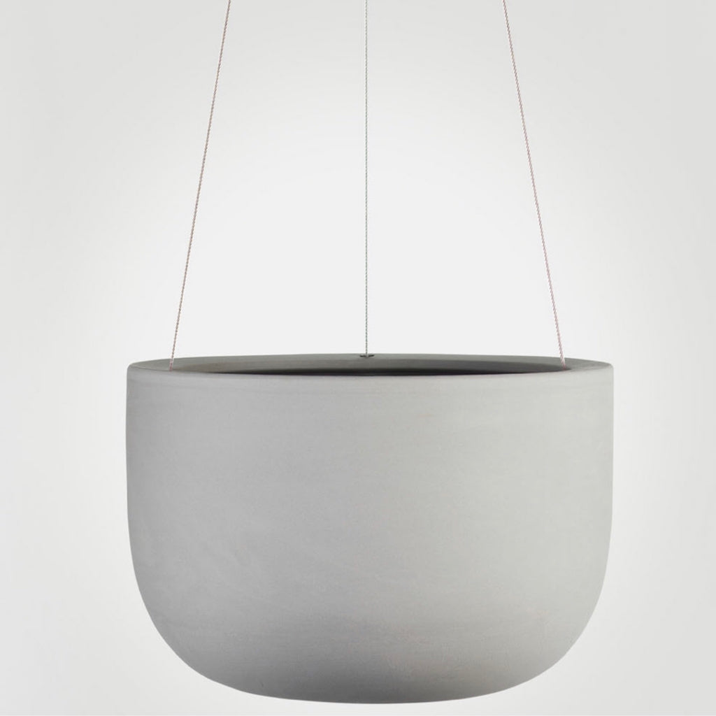 Angus & Celeste Raw Earth Hanging Pot - SILTSTONE GREY