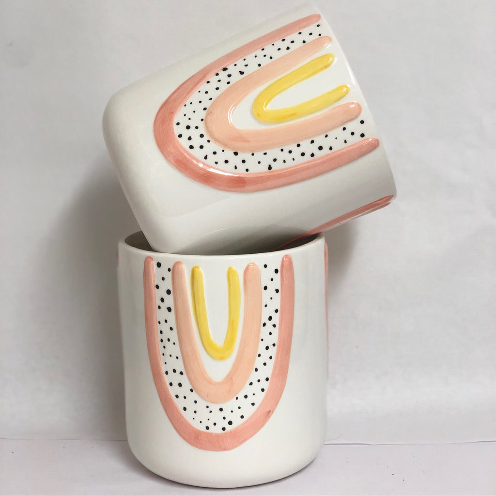 Amber Planter / White Large 18cm