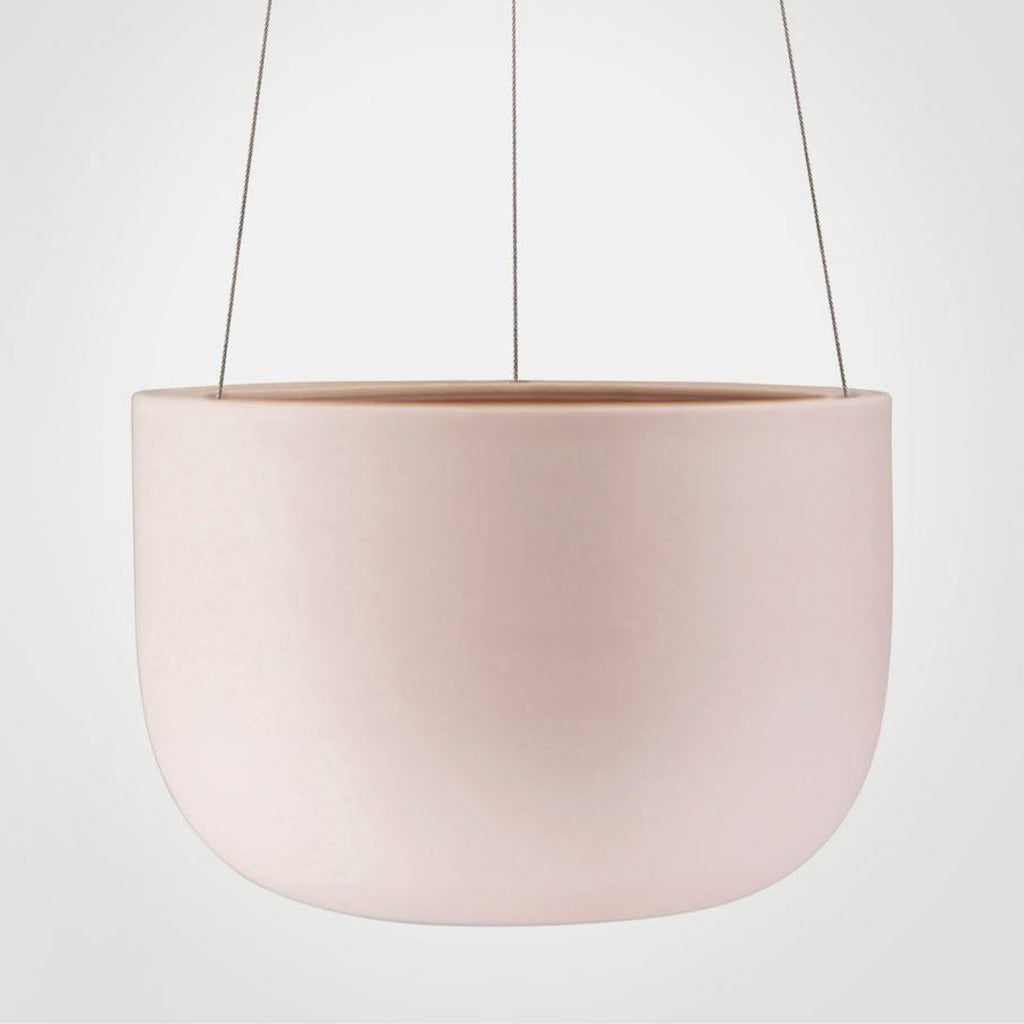 Angus & Celeste Raw Earth Hanging Pot - ROCK SALT PINK