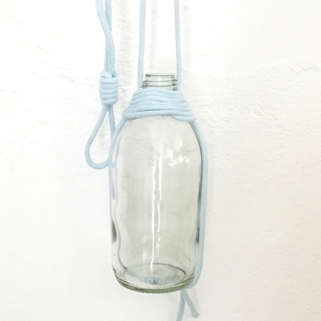 Elk & Horn - Macrame Propagation Bottle - LIGHT BLUE