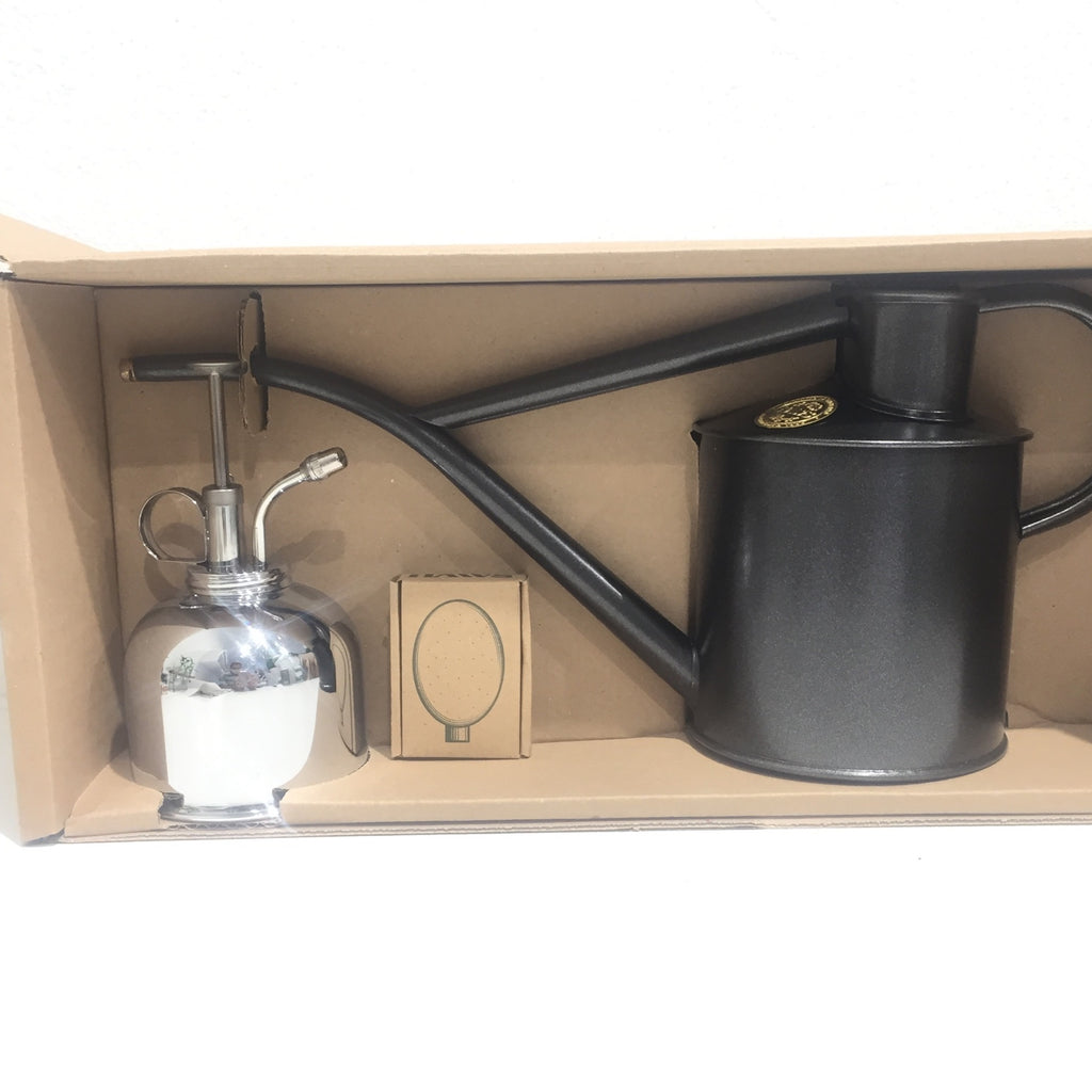 Haws Classic watering set - graphite & nickle